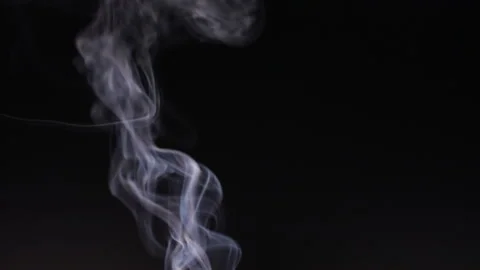 White smoke on black background Stock Footage 171420234