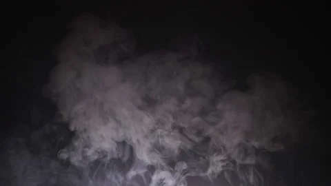 White smoke on black background Stock Footage 171420290