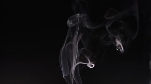 White smoke on black background Stock Footage 171424528