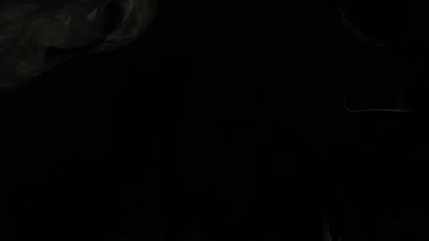 White smoke on a black background. Video stock 199590606