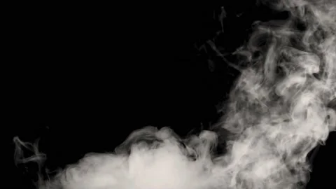 White smoke on black background Video stock 233242172