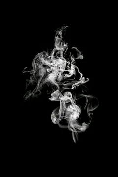 White smoke on black background Stock Illustration