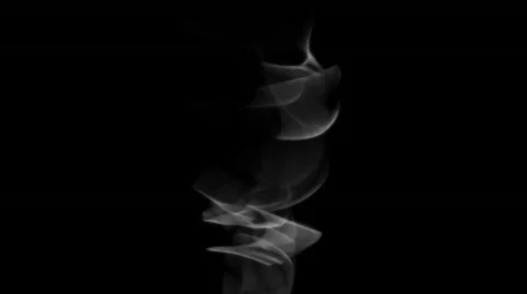 White smoke on black background loop Stock-Footage 262685