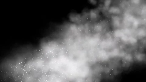 White Smoke on Black Background with Particles – Atmospheric Loop Stock Footage 304399148