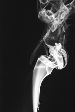White smoke on black background Foto stock