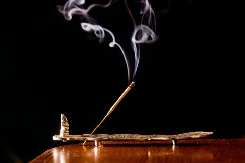 White smoke on a black background Stock Photos
