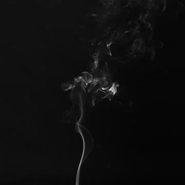 White Smoke on black background Stock Photos