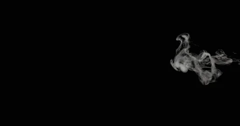 White Smoke On Black Stock Footage 161472113