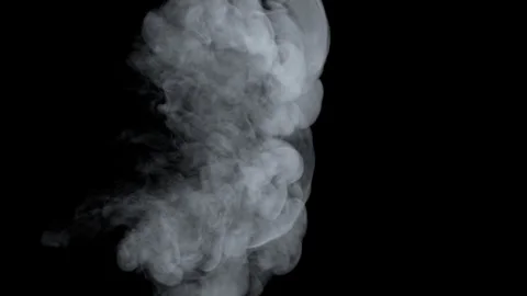 White Smoke On Black Video stock 253239034
