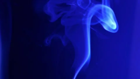 White smoke on blue background. Glowing blue background with smoke waves Stock Footage 284956788