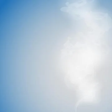 White smoke on a blue background vector Stock Illustration