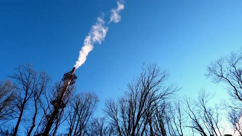 White smoke from the chimney Video stock 172284598