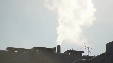 White smoke from the chimney Stock-Footage 329866785