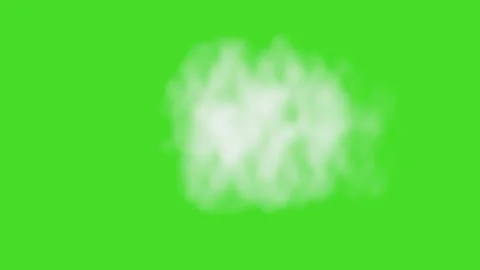 White Smoke Cloud Effect on Green Screen Background Stock Footage 330920138