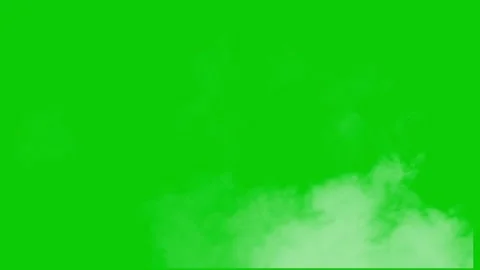 White Smoke Cloud Effect Rising and Dissipating on Green Screen Background Stock Footage 348026282