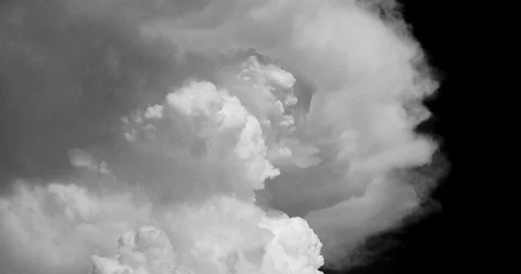 White smoke like clouds on a black sky background timelapse footage. Stock Footage 113935053