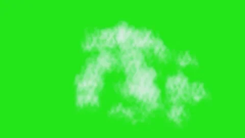 White Smoke Clouds Rising on Green Screen Background Stock Footage 330920395