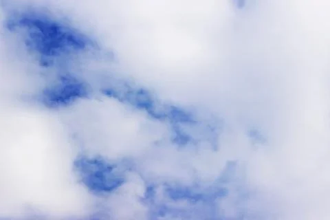White smoke cloudy in deep blue sky Stock Photos