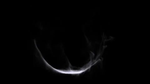 White smoke coming from bottom moving to the up in dark background Stock Footage 327568902