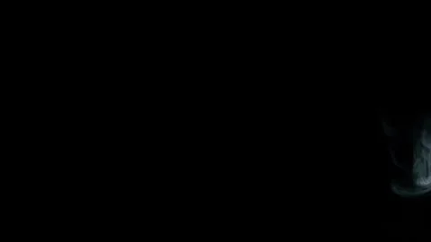 White smoke effect on black background Stock Footage 318077284