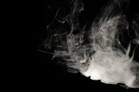 White smoke effect on a black background wallpaper Stock Photos