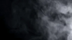 Smoky fog clouds on black background slo... | Stock Video | Pond5