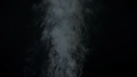 White smoke floating up on black screen background Stock Footage 233594148