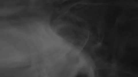 White smoke floating on the left side on black background Stock Footage 51433023