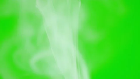 White smoke floating slow motion on green screen background Stock-Footage 221672983