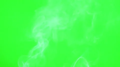 White smoke floating slow motion on green screen background 스톡 동영상 226807929