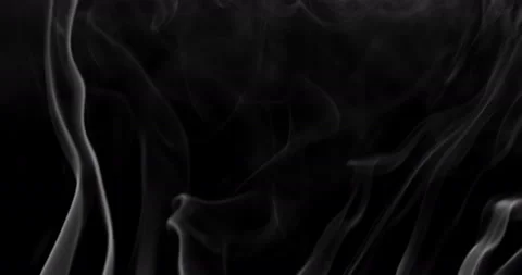 White smoke floating through space against black background Stock-Footage 130991725