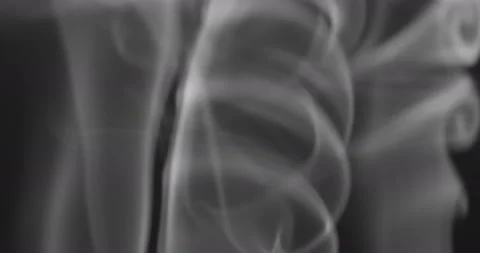 White smoke floating through space against black background Stock-Footage 139763285