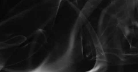 White smoke floating through space against black background Stock Footage 141882041