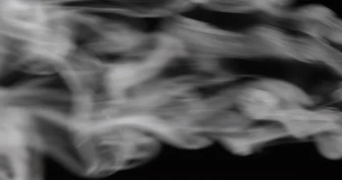 White smoke floating through space against black background Stock Footage 144831047