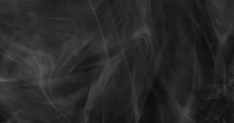 White smoke floating through space against black background 스톡 동영상 145415711