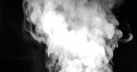 White smoke floating through space against black background Stock Footage 145416185