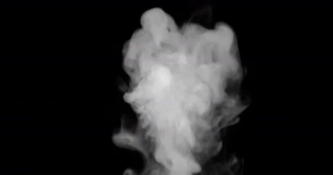 White smoke floating through space against black background Stock Footage 148140496