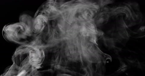 White smoke floating through space against black background Stock-Footage 149332805