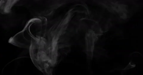 White smoke floating through space against a black background. 스톡 동영상 150058432