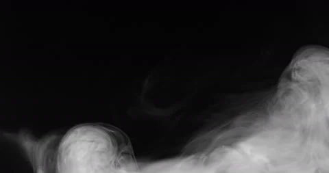 White smoke floating through space against black background Stock-Footage 150235485