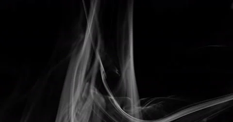 White smoke floating through space against black background 스톡 동영상 151089708
