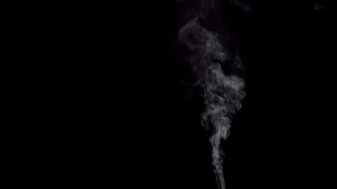 White smoke flowing over black background. Stock Footage 115076274