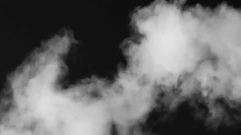 White Smoke Flows Horizontally HD Stock Footage 141364111