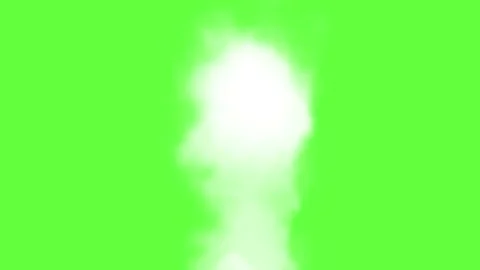 White smoke going up isolated on green screen. Stock Footage 144590104