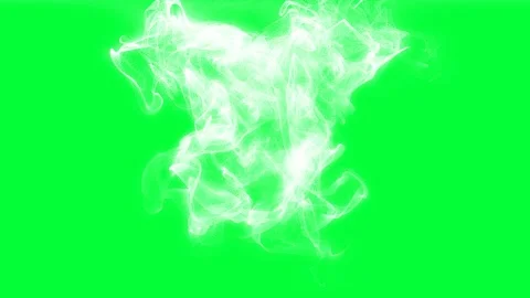White smoke on a green  background Stock Footage 204125645