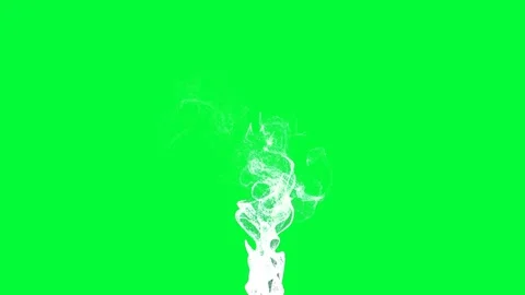 White smoke on a green background Stock Footage 206992141