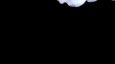 White smoke isolated on black background Stock Footage 72783519