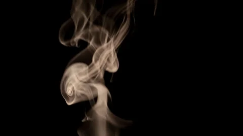 White smoke isolated on black Stock Footage 36645493