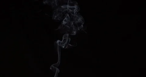 White smoke on an isolated black studio background Stock Footage 99690599