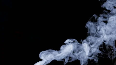 White smoke isolated on dark screen Stock Footage 102130309
